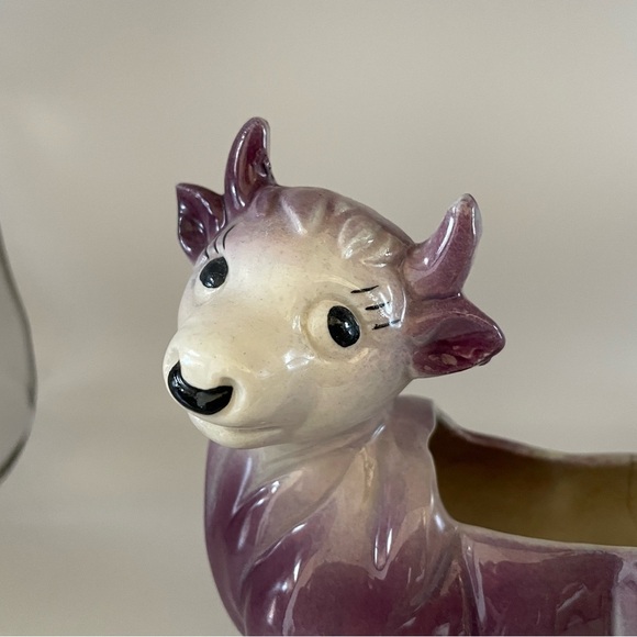 Vintage purple bull cow succulent planter vase window - Picture 6 of 6